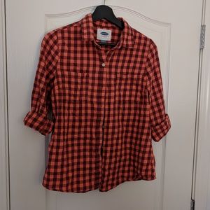 Old navy gingham / checkered button-down